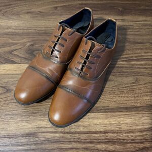 Primark Lace Up Brown Dress Leather Shoes Men's Size 11